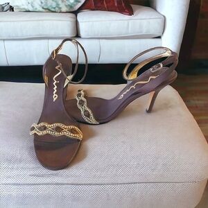 Embellished Nina Satin Heels Size 8.5 Women